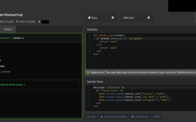 The Wide Mouthed Frog! – Codewars