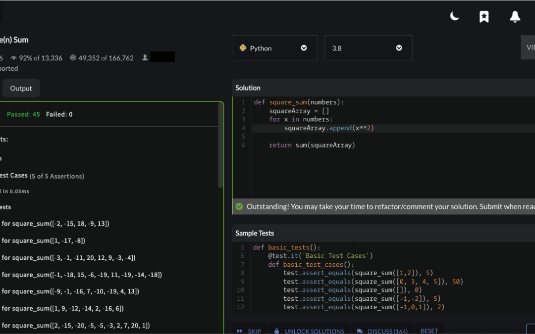 Square(n) Sum – Codewars