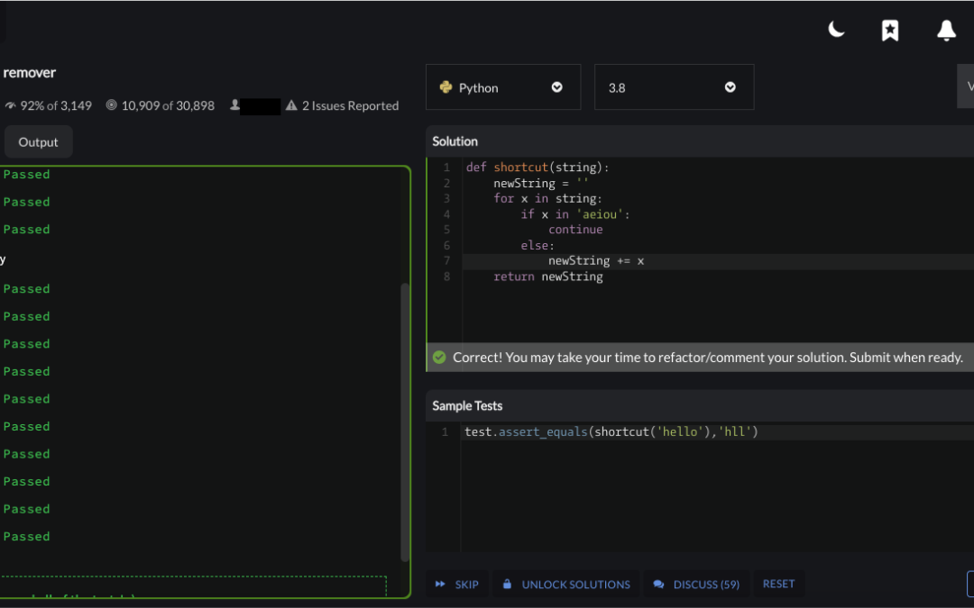 “Vowel remover” – Codewars