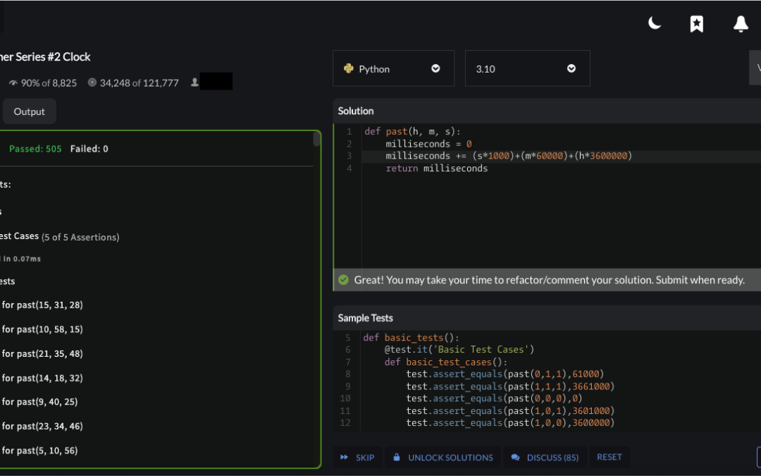 “Beginner Series #2 Clock” – Codewars