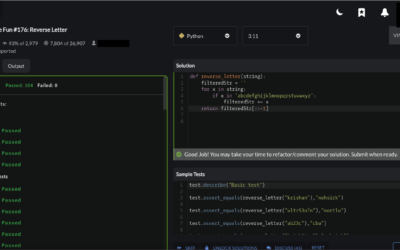 “Simple Fun #176: Reverse Letter” – Codewars